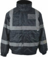 Navy and Black Bomber Jackets photograph