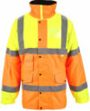 Superior Yellow & Orange Hi Vis Padded Parka EN20471 photo