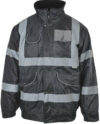 Black Superior Padded Bomber Jacket photo