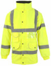Yellow Superior Hi Vis Padded Parka EN20471 photo