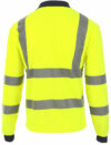 Yellow Hi Vis Long Sleeve Polo Shirt EN20471 photo