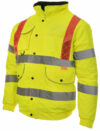 Reflexite / Oralite Red Brace Hi Vis Padded Bomber Jacket photo