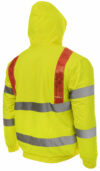 Reflexite / Oralite Red Brace Hi Vis Padded Bomber Jacket photo
