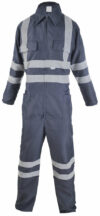 Navy Overall: NOT Personal Protective Equipment. Fabric, Flame Retardant. Fabric, Antistatic photo