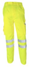 Yellow Combat Hi Vis Trousers 31" Leg EN20471 photo