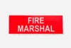Heat-Applied FIRE MARSHAL Reflective Badge Front photo