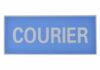Heat-Applied COURIER Reflective Badge Back photo