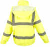 Yellow Mesh Hi Vis Bomber Jacket EN20471 photo