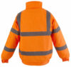 Orange Hi Vis Padded Bomber Jacket: Fabric, Flame Retardant & Antistatic photo