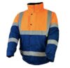 Navy & Orange Superior Hi Vis Padded Bomber Jacket EN20471 photo